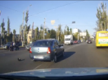 В очередной аварии на Пересыпи пострадал мотоциклист (видео)