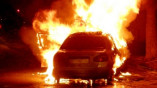 В Одессе автомобиль сгорел вместе с гаражом