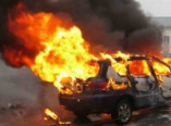 В Одесской области после ДТП загорелся автомобиль