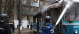 В Одессе сгорел трамвай (фото, видео)
