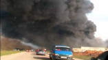 Масштабный пожар в Южном (видео)