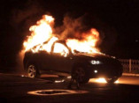 Под Одессой во время ралли сгорел автомобиль
