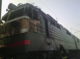 В Одесской области горел электровоз