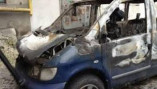 Ночью в Одессе  сгорел микроавтобус