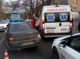 В центре Одессы скорая помощь попала в ДТП