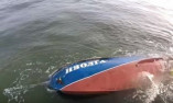 Затонувший катер подняли со дна