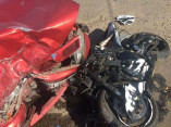 Возле Таировского кладбища столкнулись мотоцикл и автомобиль