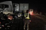 На трассе Одесса-Рени столкнулись три грузовых автомобиля