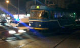 Одесский трамвай и легковушка не поделили дорогу