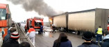 Пожар на Клеверном мосту: сгорела фура