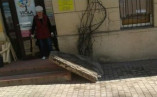 В центре Одессы обрушился старый балкон