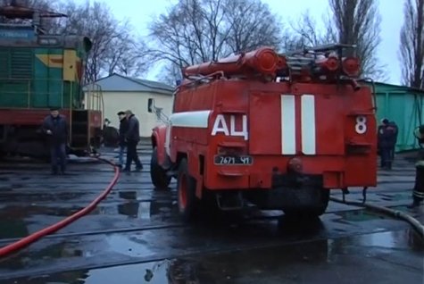 В Одессе горел цех по ремонту локомотивов В Одессе горел цех по ремонту локомотивов