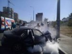 Из горящего автомобиля спасён водитель Из горящего автомобиля спасён водитель
