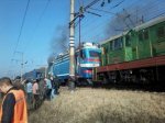 Под Раздельной горел электровоз пассажирского поезда Под Раздельной горел электровоз пассажирского поезда