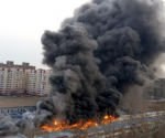 В Одессе горел мини-рынок В Одессе горел мини-рынок