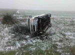 ДТП на скользкой дороге. Перевернулся пассажирский автобус ДТП на скользкой дороге. Перевернулся пассажирский автобус