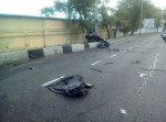 На Ивановском мосту разбился гонщик (фото) На Ивановском мосту разбился гонщик (фото)