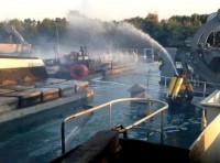 В Килие горел словацкий сухогруз (фото) В Килие горел словацкий сухогруз (фото)