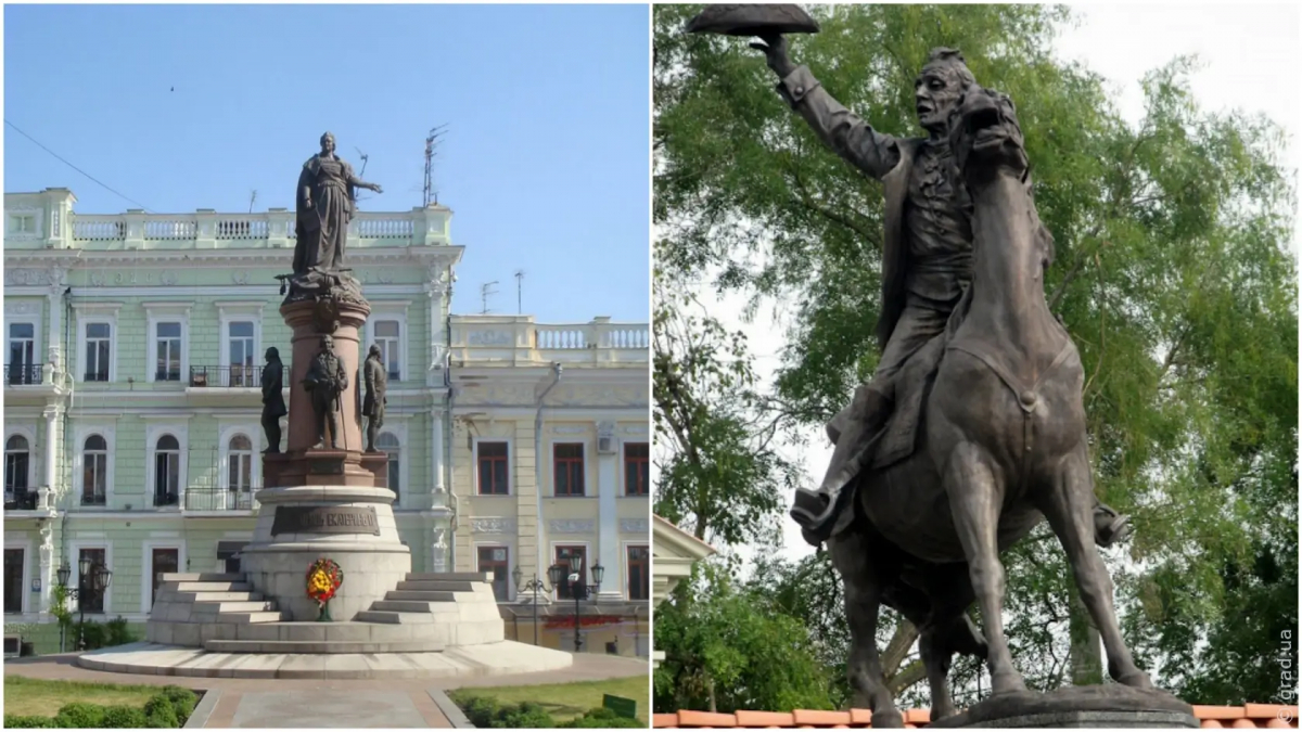 В Одесі демонтували два пам'ятники: Катерині II та Суворову
