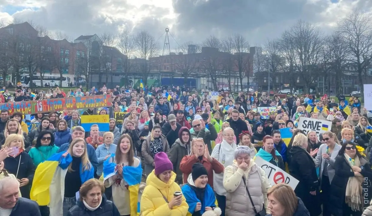 Митинг в поддержку Украины прошел в Ирландии