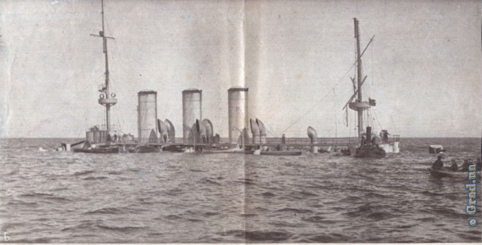 Затопленный турецкий крейсер