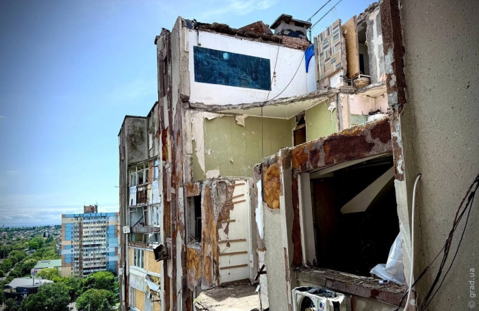 пострадавший жилой дом в Одессе