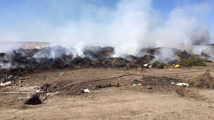Масштабный пожар на Таировском кладбище ликвидирован
