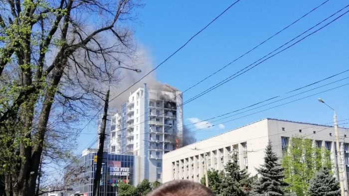 В Одессе горит высотный дом