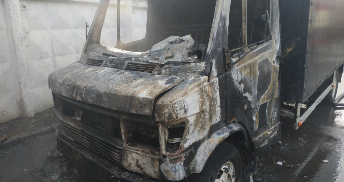В Черноморске сгорел грузовой автомобиль