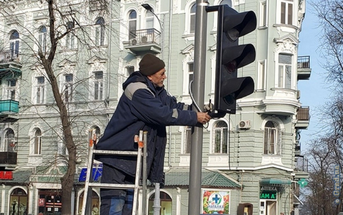 В центре Одессы не работает ряд светофоров