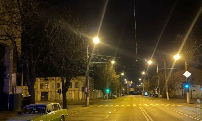 Уличное освещение в Одессе переведено в режим экономии