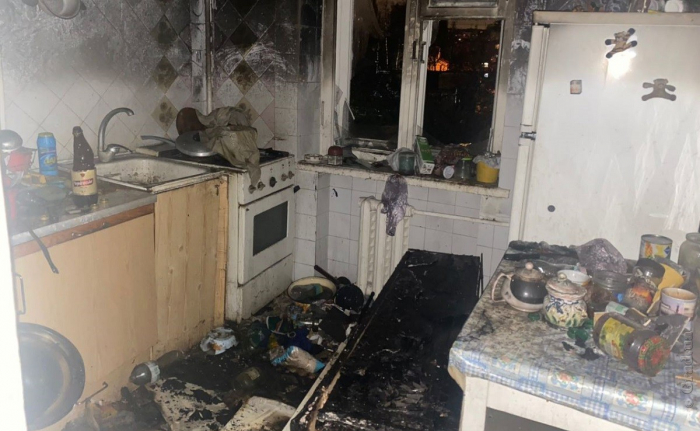 Пожар на Посмитного: пострадал хозяин квартиры