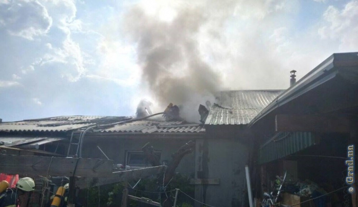 В Одессе горел дом в частном секторе