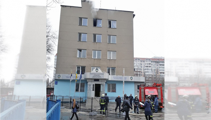 Пожар в здании Управления полиции охраны