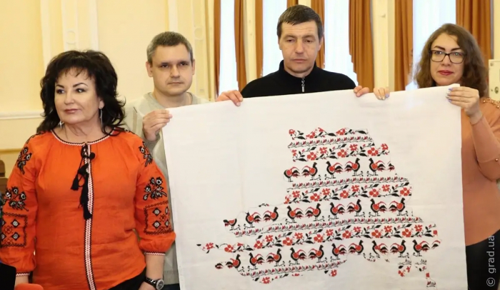 Фрагмент вишитої мапи України презентували в Одесі