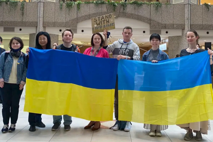 Акции в поддержку Украины состоялась в японском городе Йокогаме