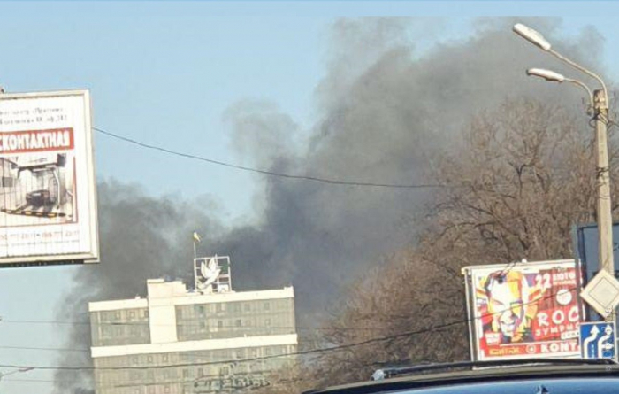 В центре Одессы горит учебное заведение