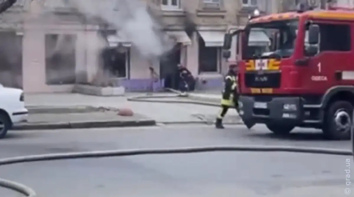 В центре Одессы горело кафе