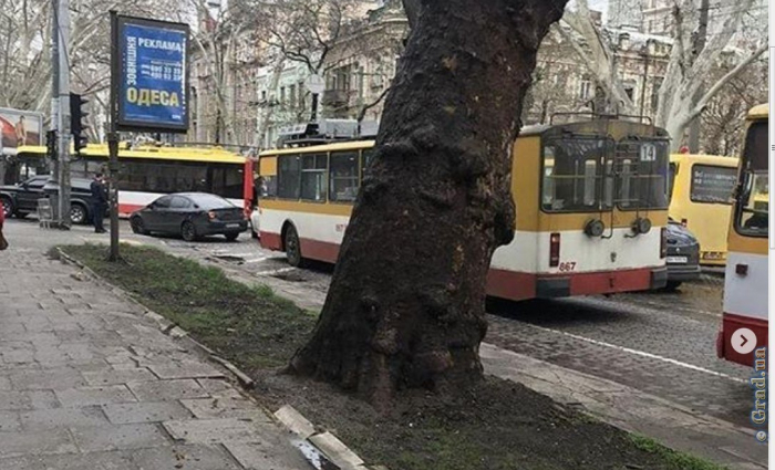 В центре Одессы участники ДТП перекрыли движение транспорта