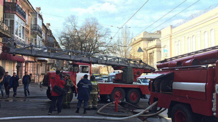 В центре Одессы горел жилой дом