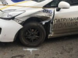 Авария с участием патрульного автомобиля на Фонтане (фото)