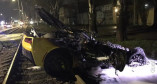 В Одессе в ночной аварии сгорел спорткар