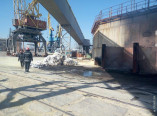 Пожар в Черноморске на территории морского порта.
