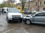 В центре Одессы столкнулись три автомобиля и скутер (фото)