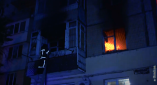 Пожар в многоэтажном доме на Котовского