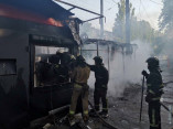 В Одессе сгорел торговый павильон