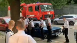 В центре Одессы работают пожарные