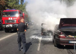 На Академика Заболотного сгорел автомобиль
