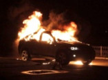 В Черноморске на автостоянке сгорела иномарка