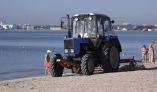 Пляж «Лузановка» очищен от водорослей